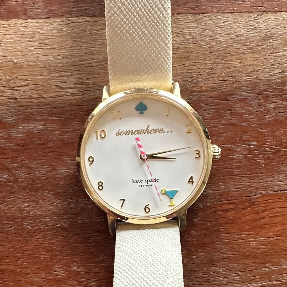 Kate Spade Somewhere Ivory and Gold Watch